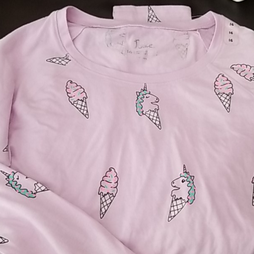 Justice along sleeve blouse